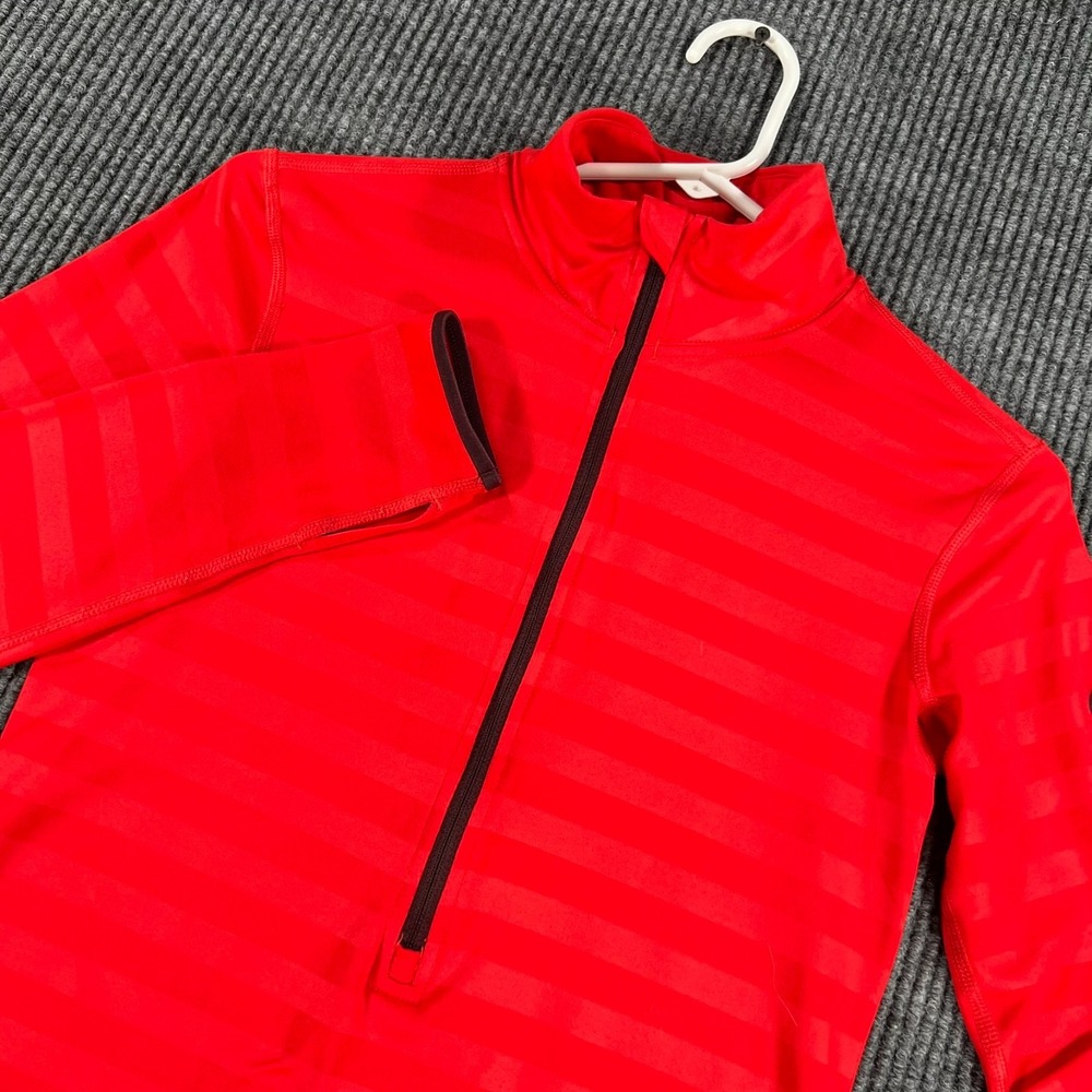 Nike Pro Dri-Fit Pullover Womens Small Pink Striped Long Sleeve 1/4 Zip Training